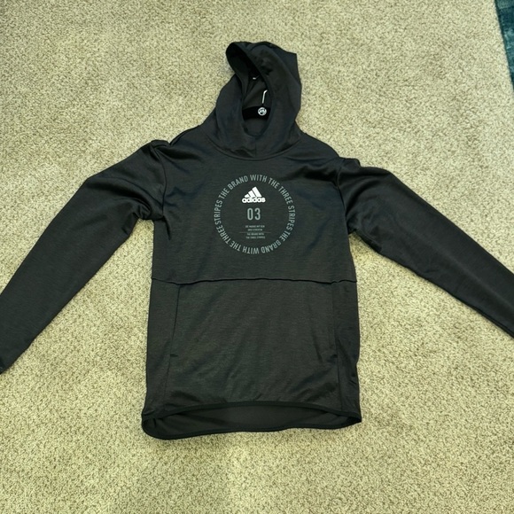 Adidas ClimaWarm Hoodie Black Pullover Sweatshirt Men M Athleisure Streetwear - Picture 3 of 11